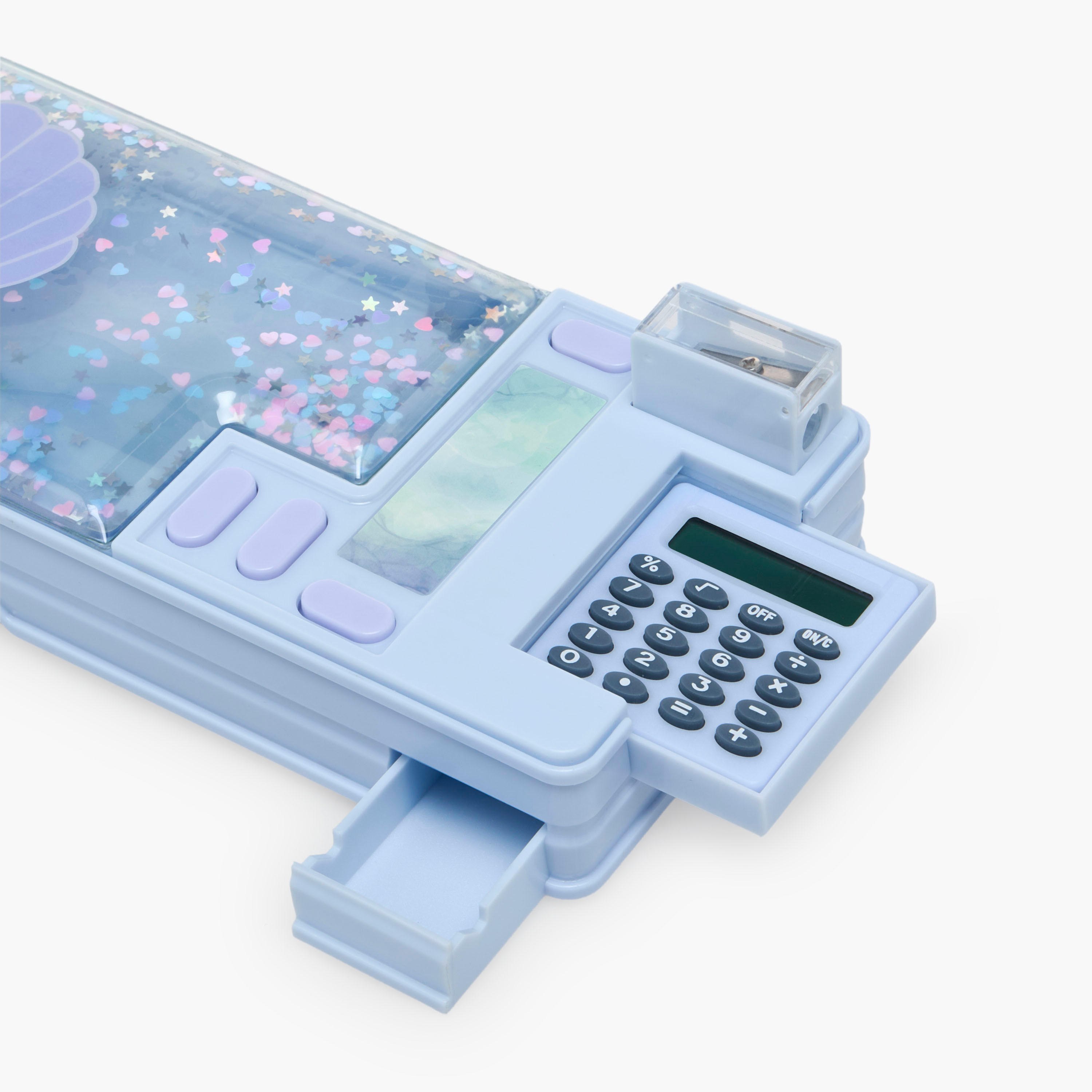 Yolo Ocean Shell Print Pencil Case with Calculator-school-stationery-pencilcases-image-5