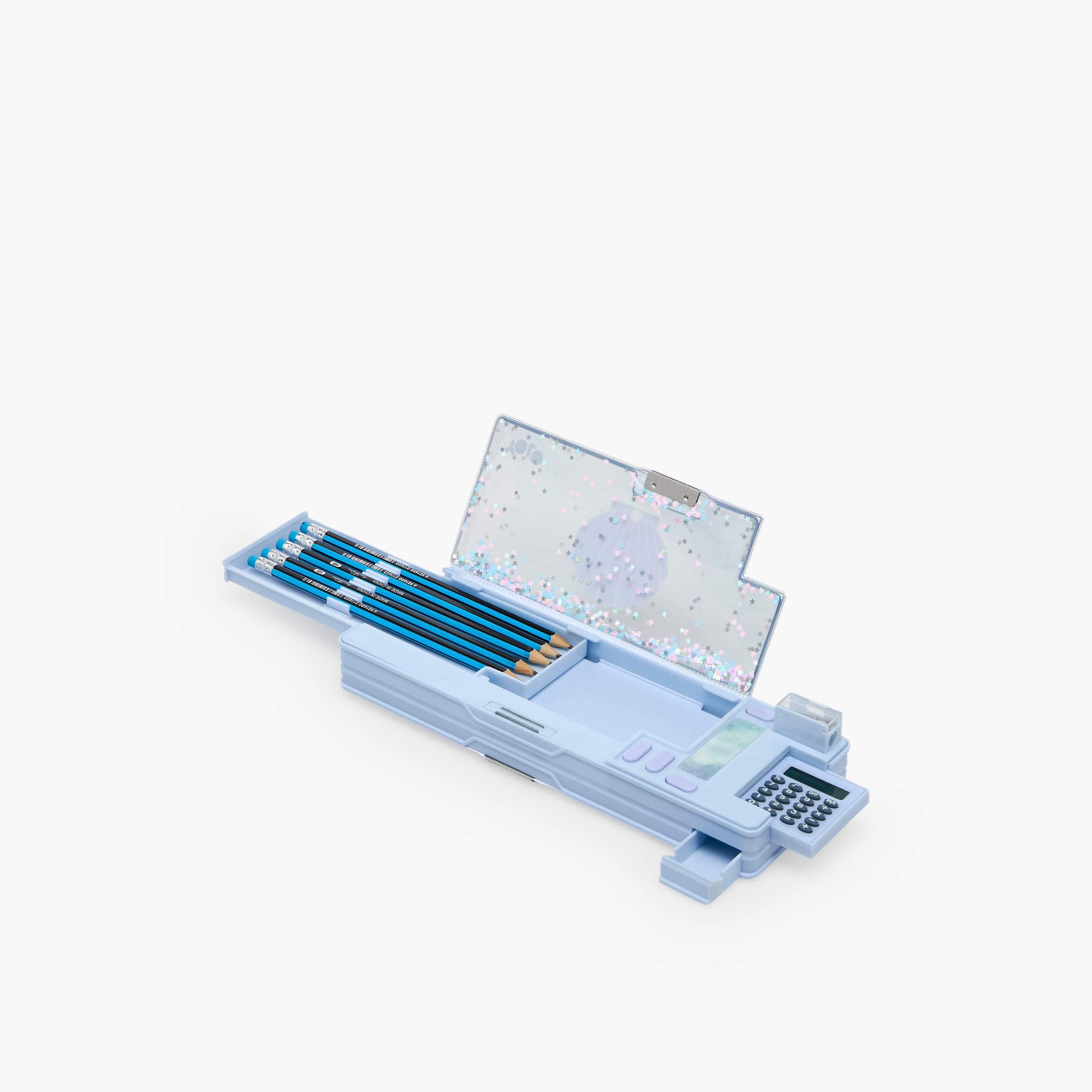 Yolo Ocean Shell Print Pencil Case with Calculator-school-stationery-pencilcases-image-7