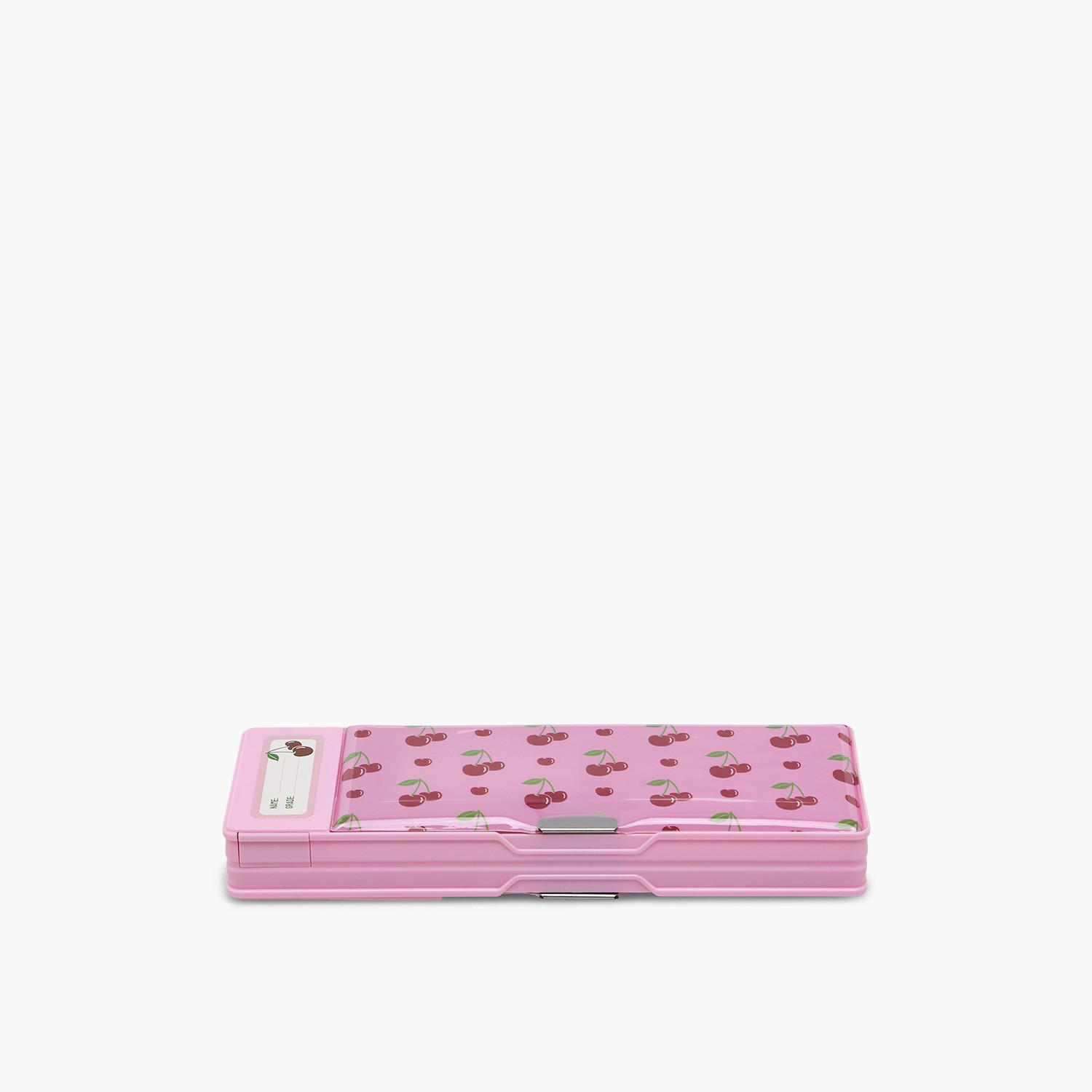 Yolo Cherry Print Pencil Case with Flap Closure-school-stationery-pencilcases-image-1