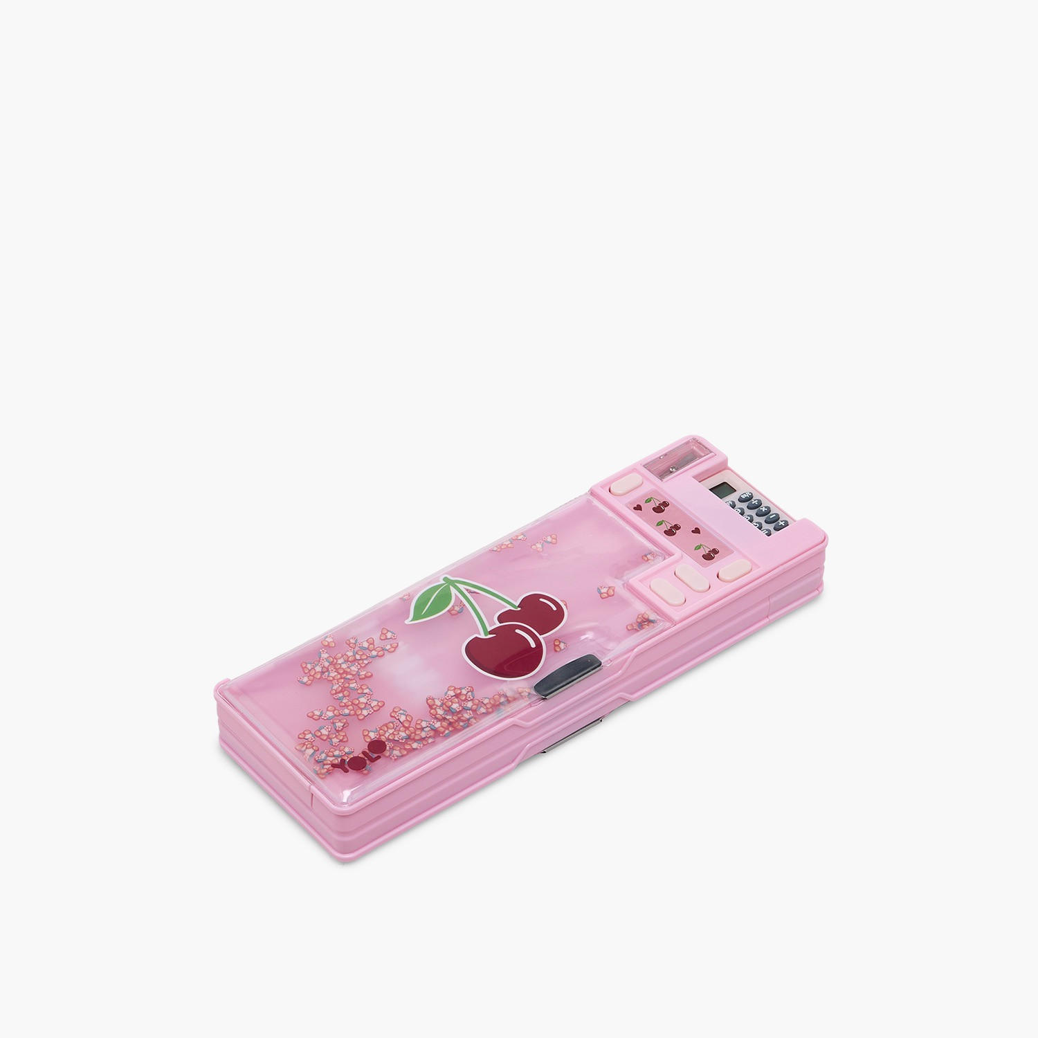 Yolo Cherry Print Pencil Case with Flap Closure-school-stationery-pencilcases-image-3