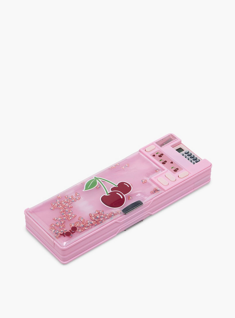 Yolo Cherry Print Pencil Case with Flap Closure-school-stationery-pencilcases-image-3