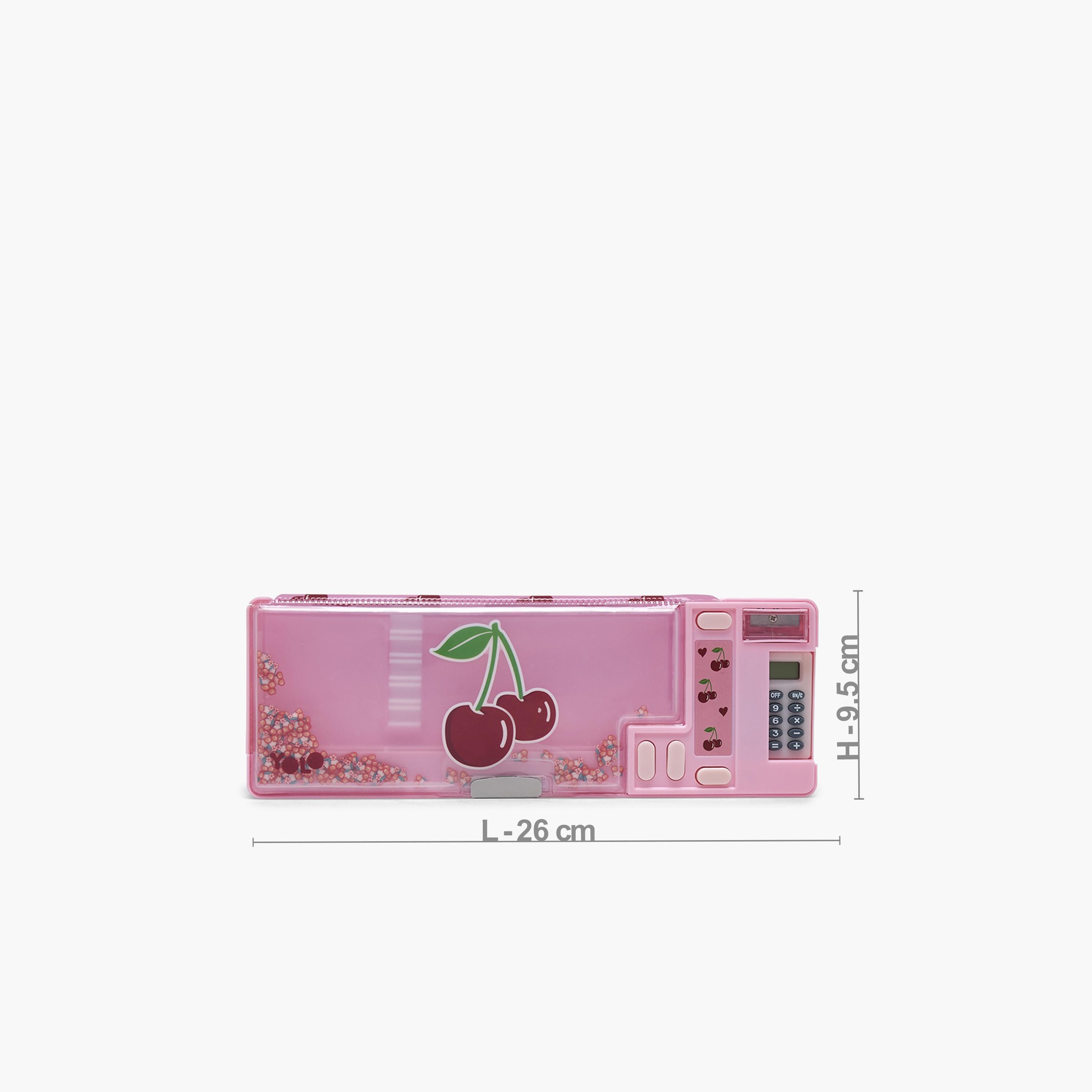 Yolo Cherry Print Pencil Case with Flap Closure-school-stationery-pencilcases-image-4