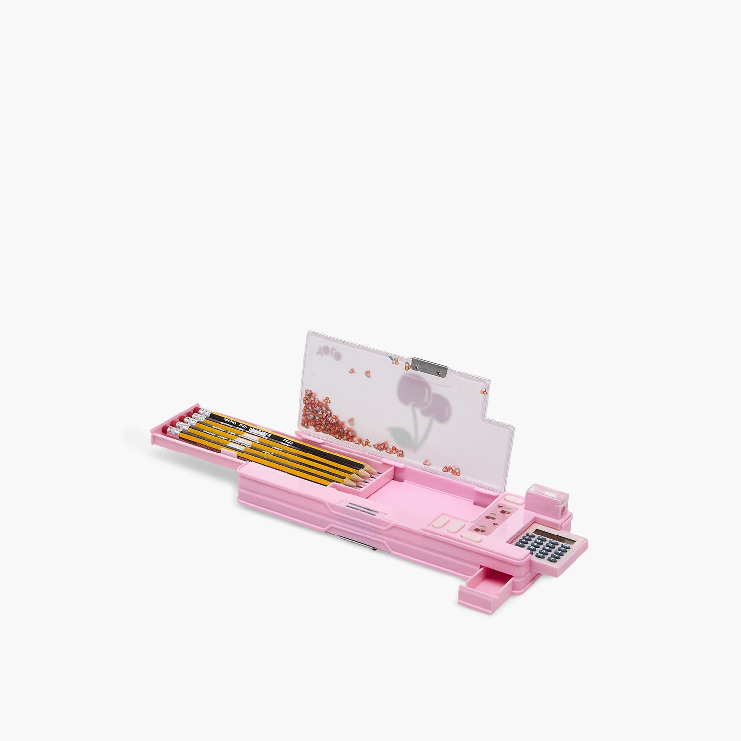 Yolo Cherry Print Pencil Case with Flap Closure-school-stationery-pencilcases-image-7