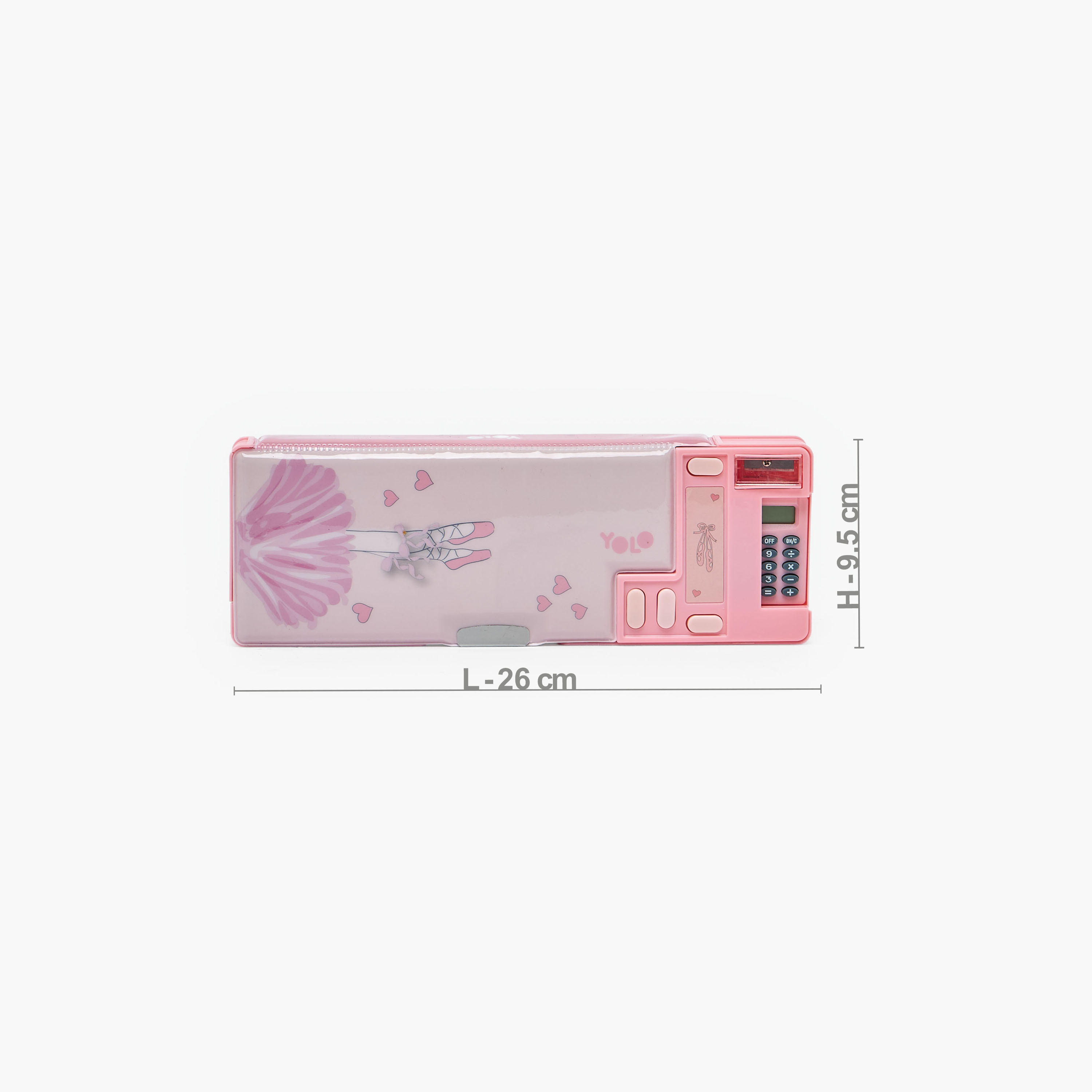 Yolo Ballerina Print Pencil Case with 2 Compartments-school-stationery-pencilcases-image-4