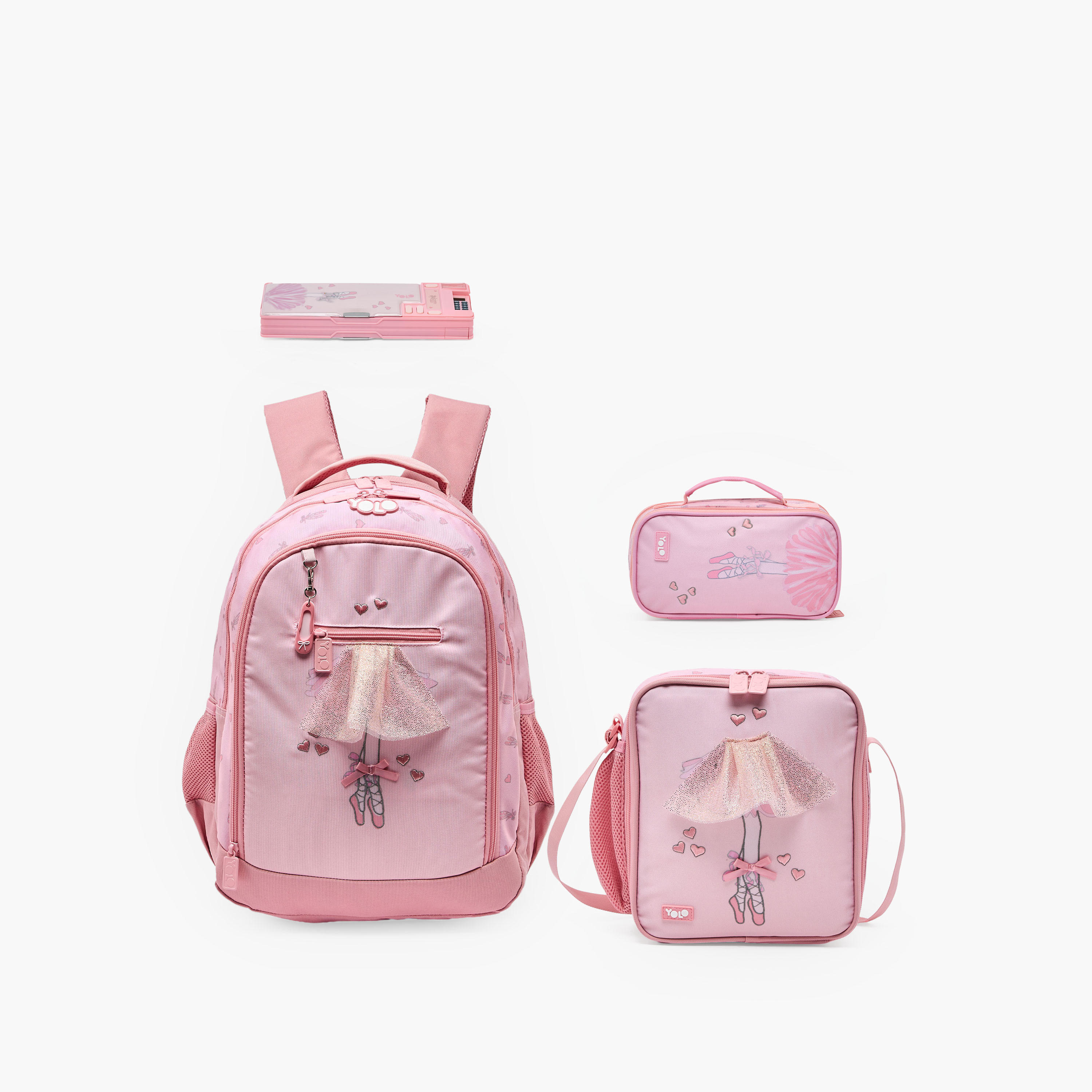 مقلمة أقلام بطبعة باليرينا بقسمين من يولو-school-stationery-pencilcases-image-8