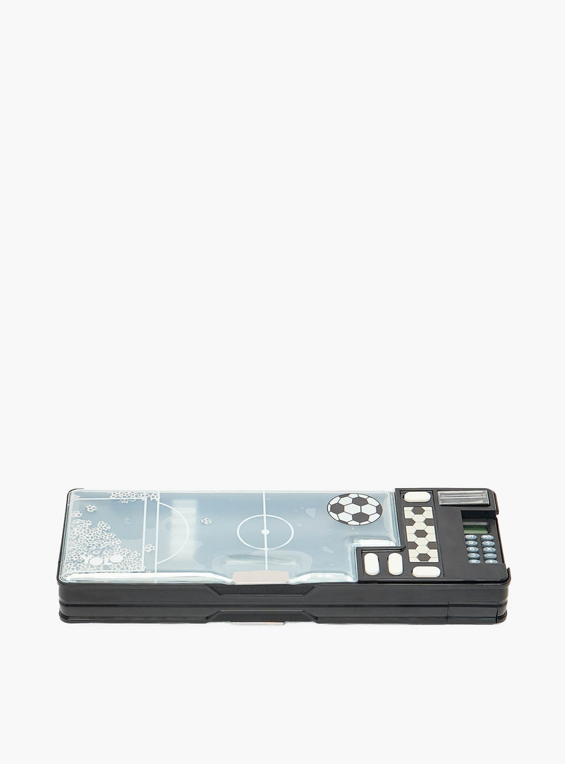 مقلمة بطبعة كرة قدم بقسمين من يولو-school-stationery-pencilcases-image-1