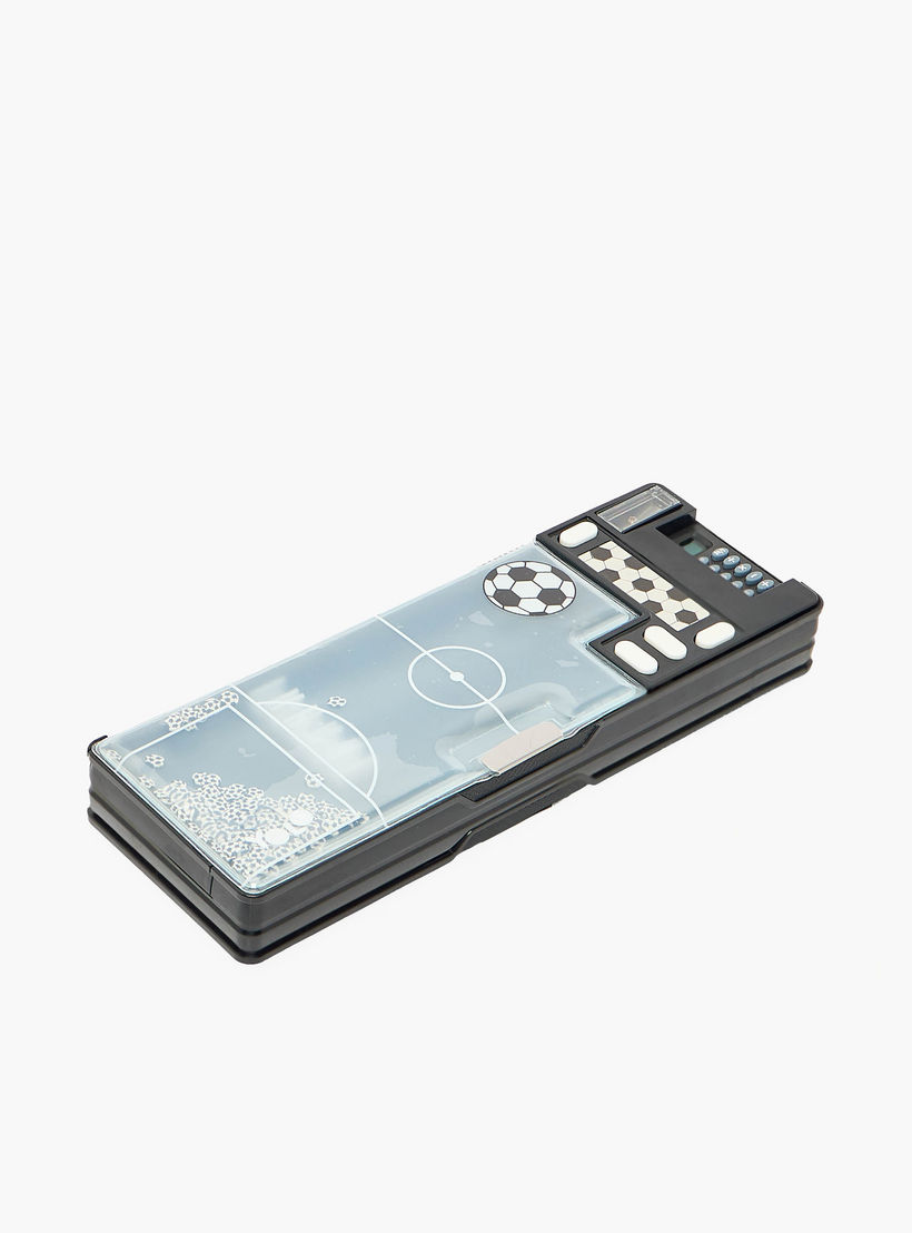 مقلمة بطبعة كرة قدم بقسمين من يولو-school-stationery-pencilcases-image-3