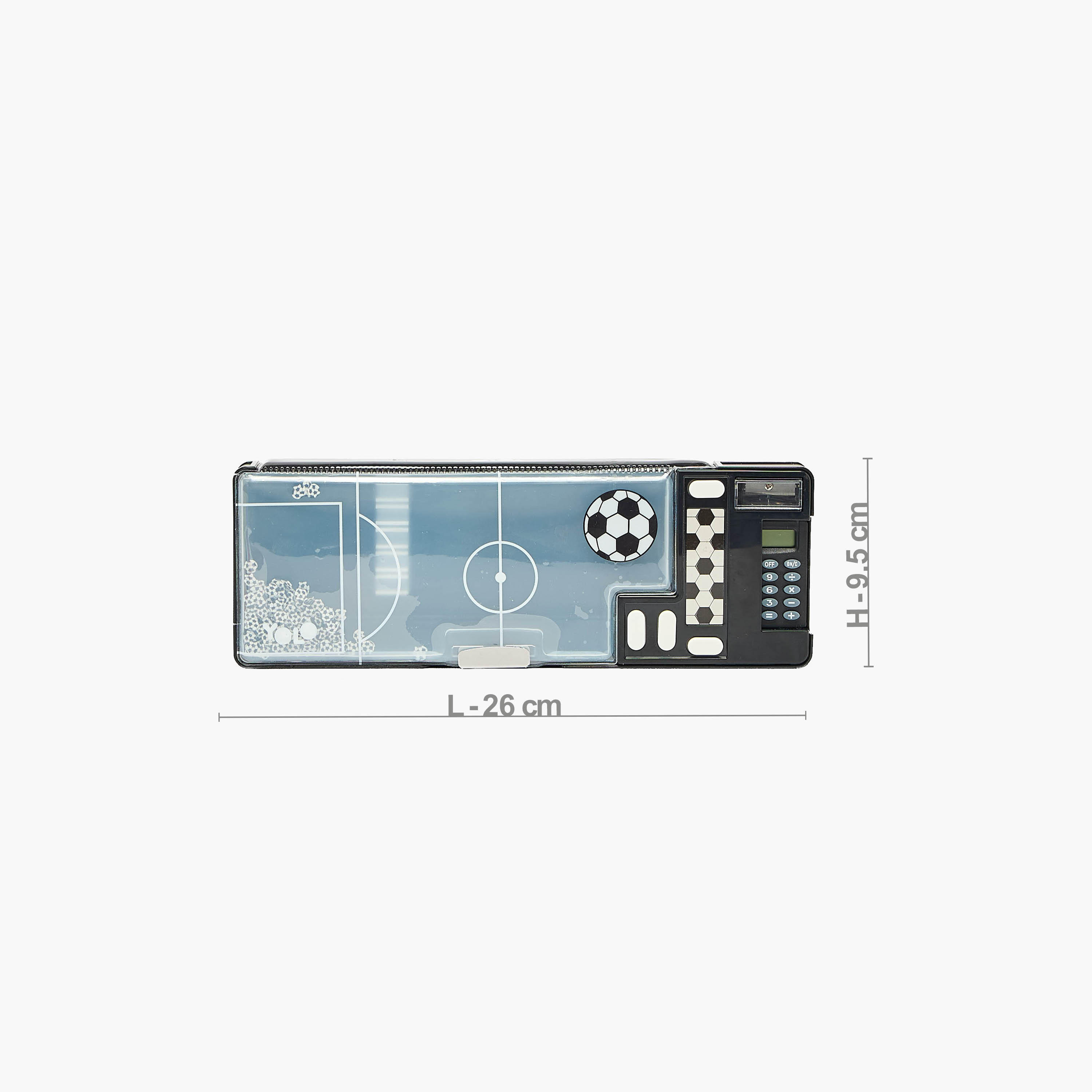 مقلمة بطبعة كرة قدم بقسمين من يولو-school-stationery-pencilcases-image-4