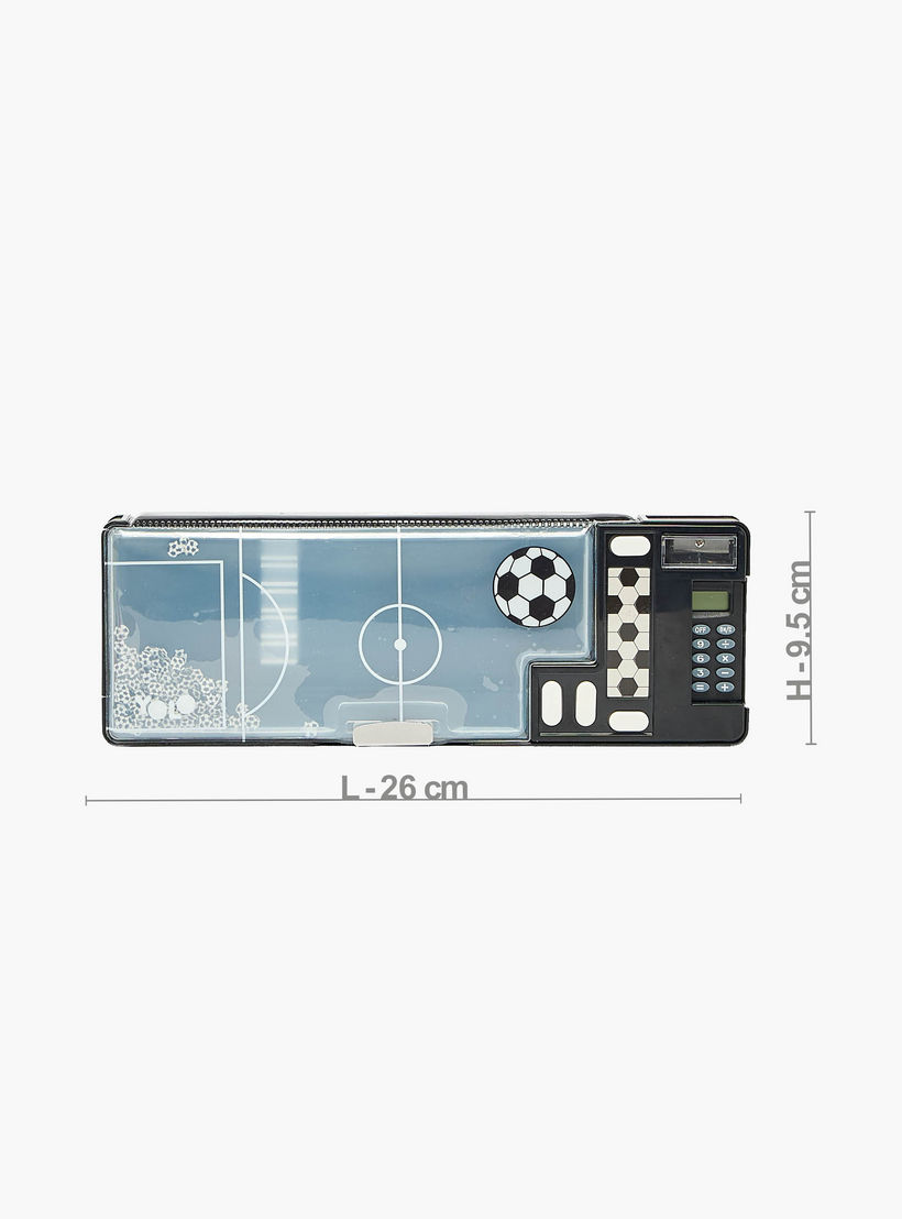 مقلمة بطبعة كرة قدم بقسمين من يولو-school-stationery-pencilcases-image-4