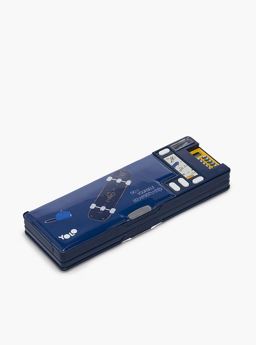 Yolo Skateboard Print Pencil Case with Calculator-school-stationery-pencilcases-image-5