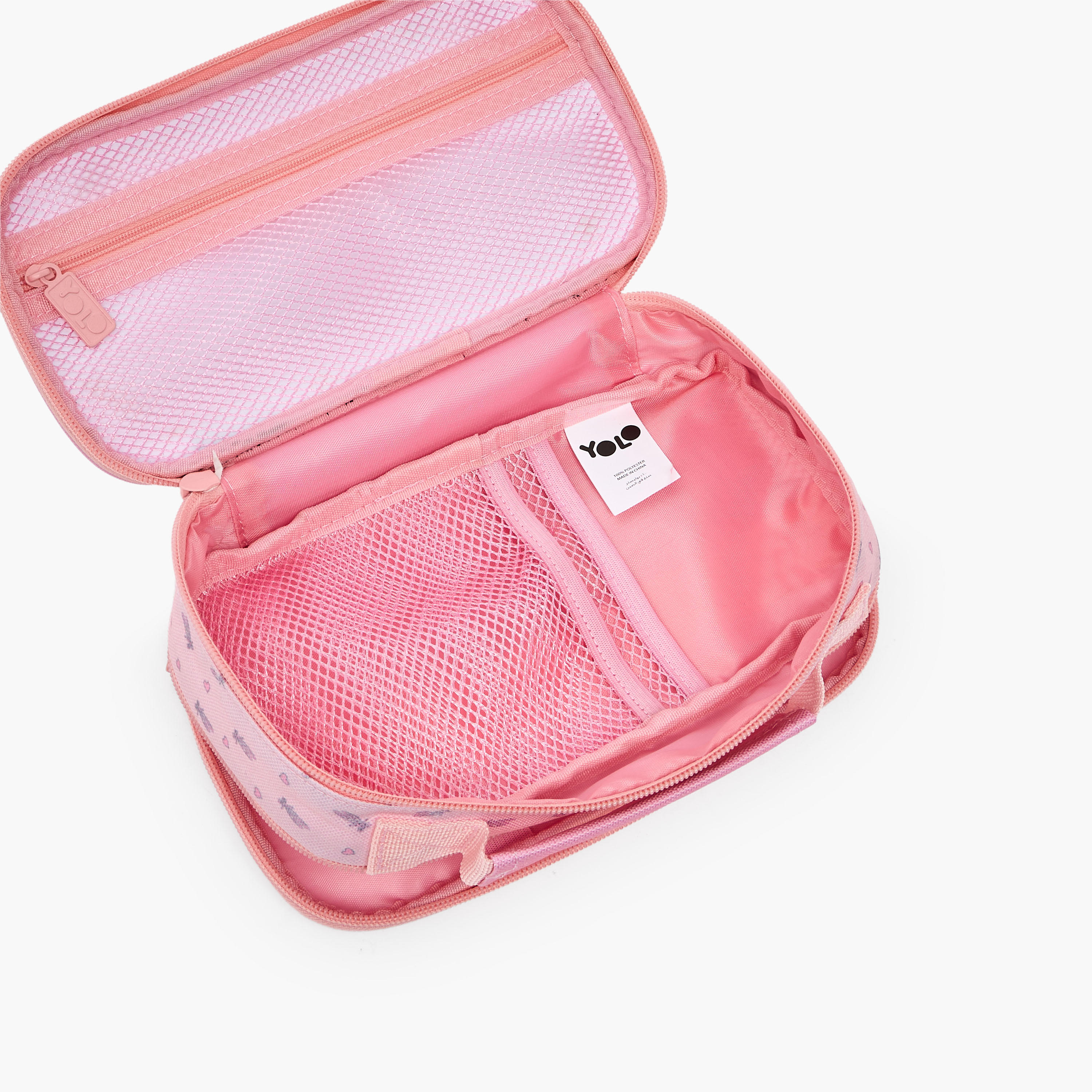 Yolo Ballerina Print Pencil Pouch with 2 Compartments-school-stationery-pencilcases-image-7
