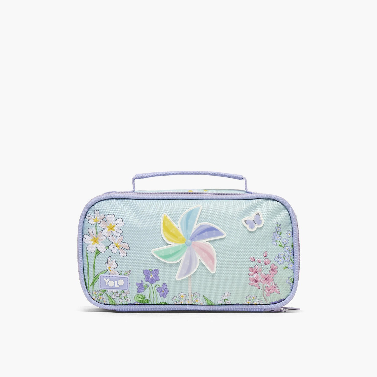مقلمة بقسمين وطبعات زهرية من يولو-school-stationery-pencilcases-image-1