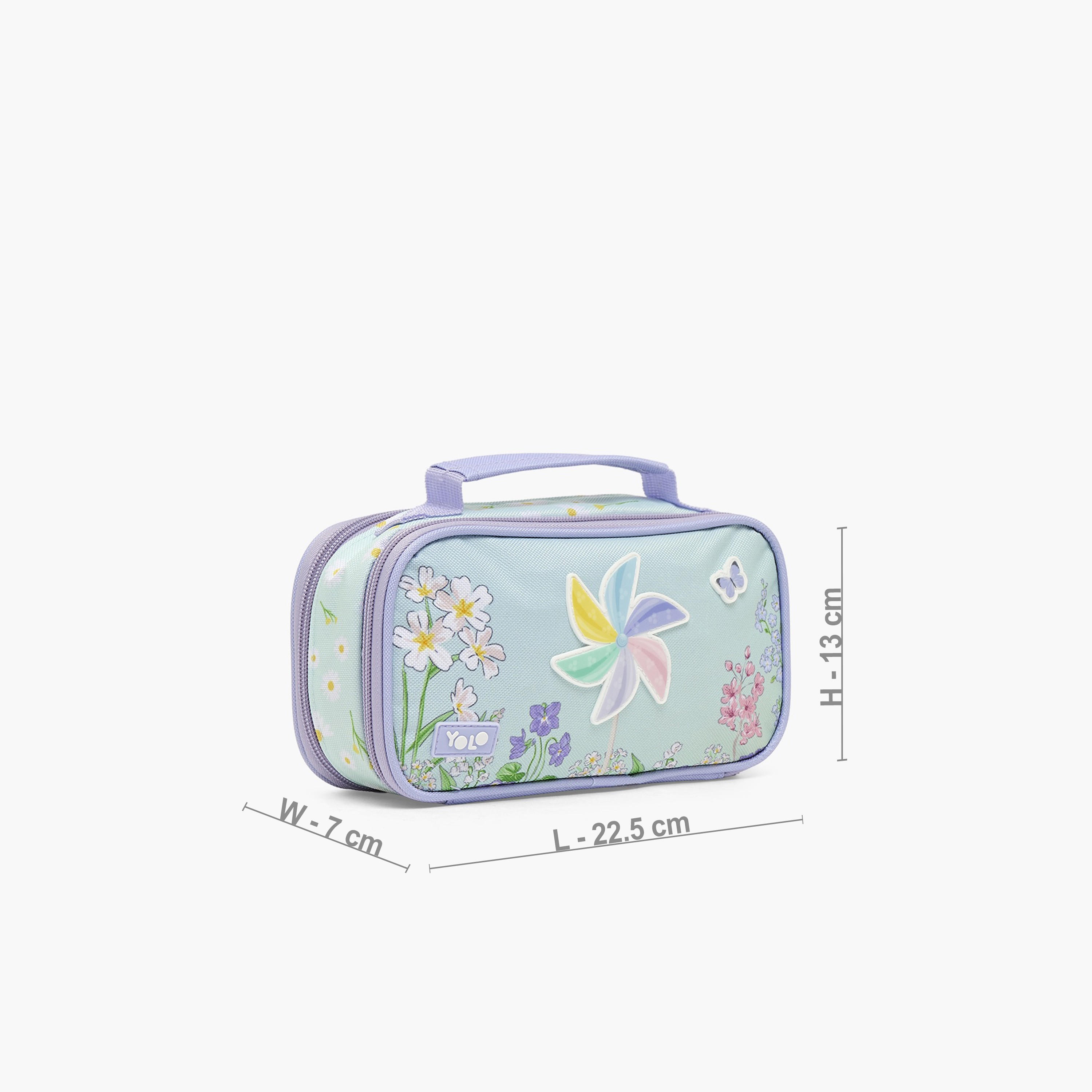 مقلمة بقسمين وطبعات زهرية من يولو-school-stationery-pencilcases-image-3