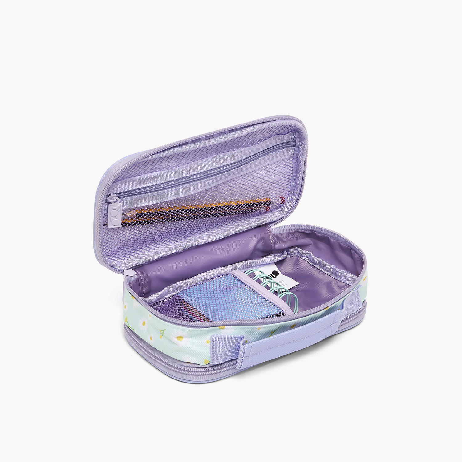 مقلمة بقسمين وطبعات زهرية من يولو-school-stationery-pencilcases-image-8