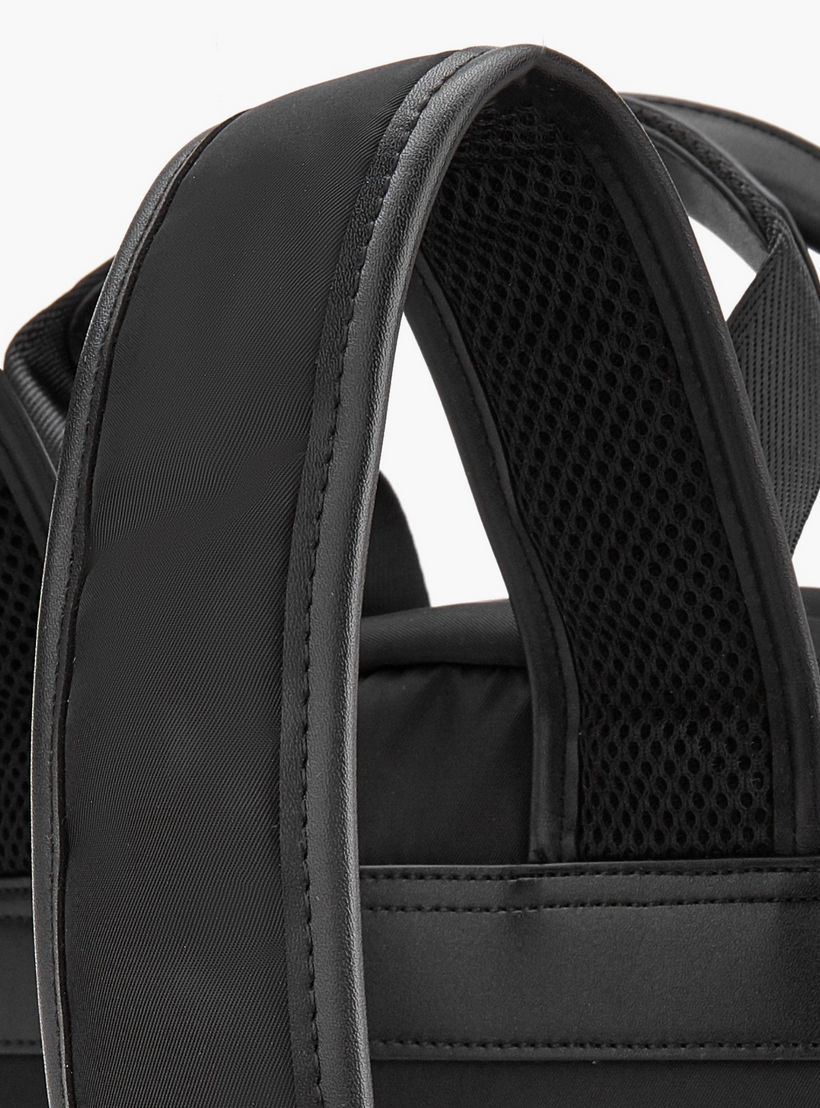 Lee Cooper Logo Print Backpack with Adjustable Shoulder Straps-women-bagsandwallets-backpacks-image-4
