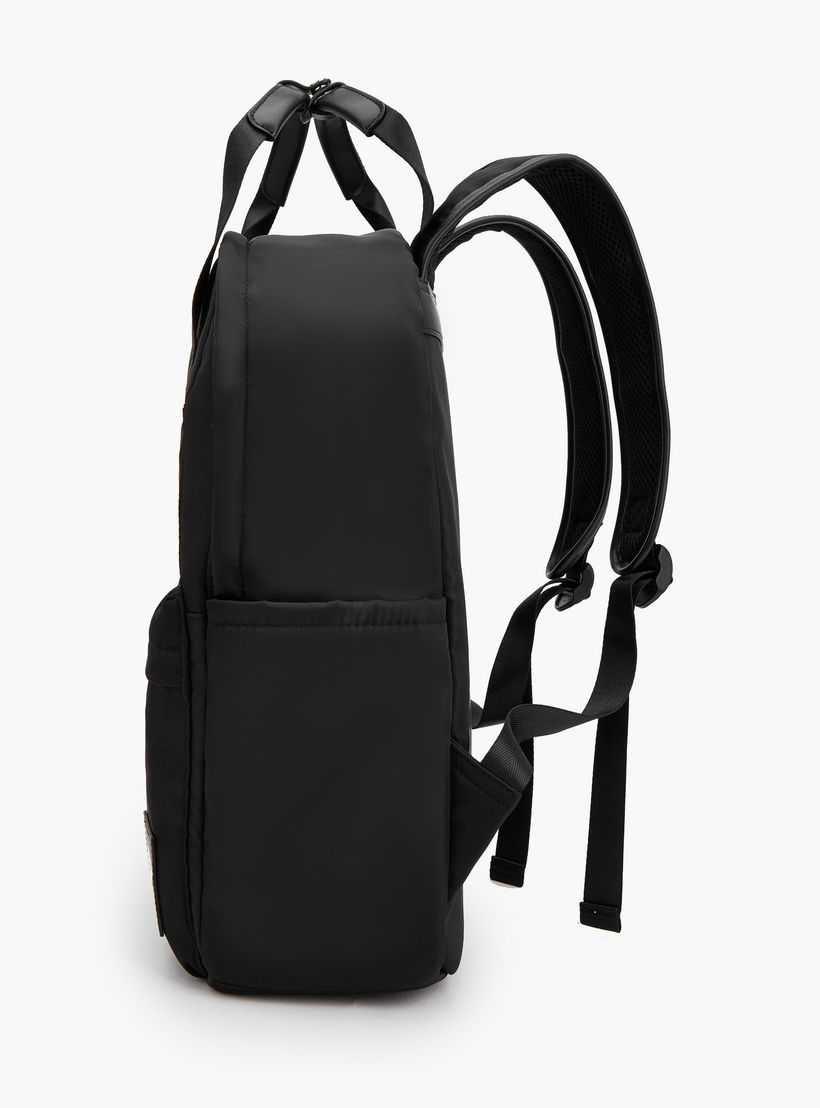 Lee Cooper Logo Print Backpack with Adjustable Shoulder Straps-women-bagsandwallets-backpacks-image-6