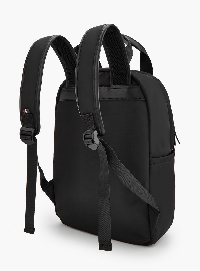 Lee Cooper Logo Print Backpack with Adjustable Shoulder Straps-women-bagsandwallets-backpacks-image-7