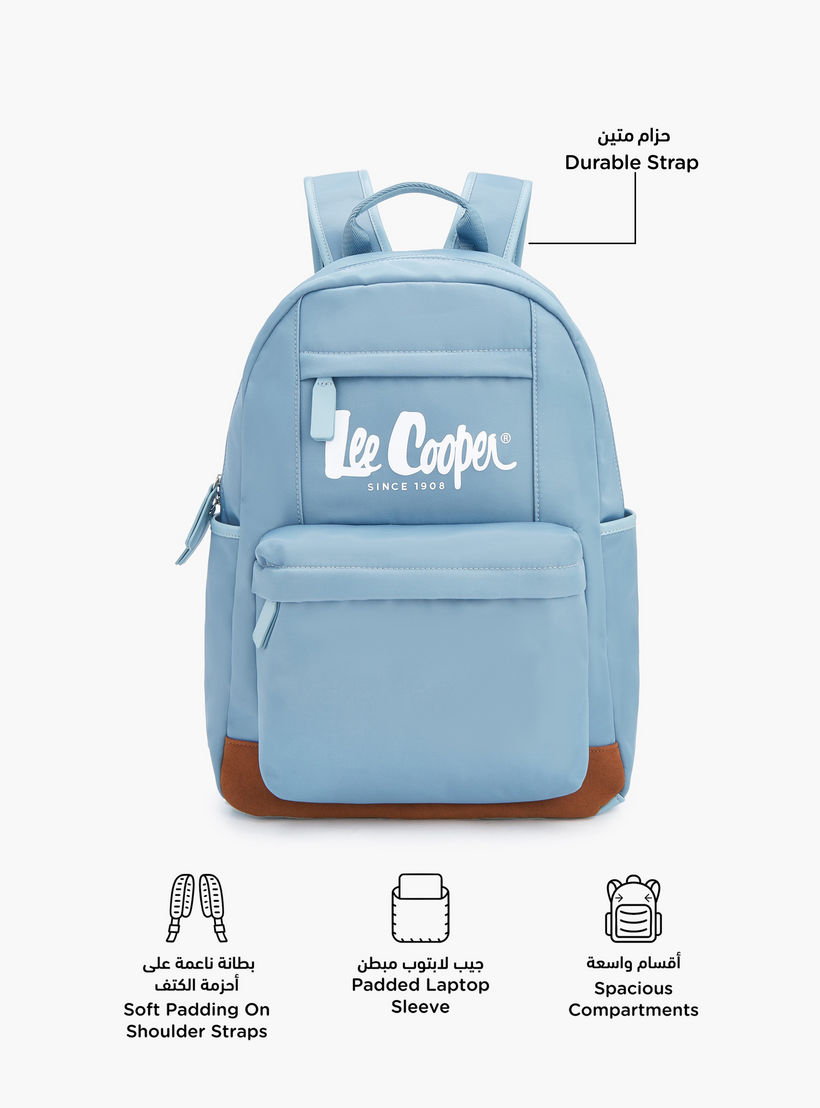 Lee Cooper Solid Backpack with Adjustable Shoulder Straps-women-bagsandwallets-backpacks-image-2