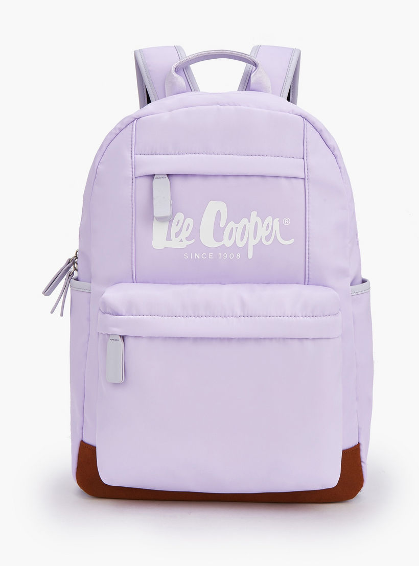Lee Cooper Solid Backpack with Adjustable Shoulder Straps-women-bagsandwallets-backpacks-image-1