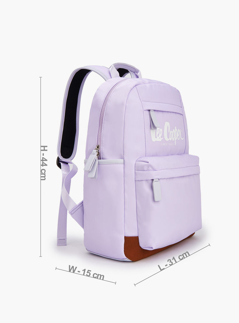 Lee Cooper Solid Backpack with Adjustable Shoulder Straps-women-bagsandwallets-backpacks-image-5