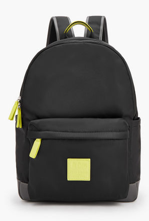Lee Cooper Logo Applique Backpack with Zip Closure-women-bagsandwallets-backpacks-image-1