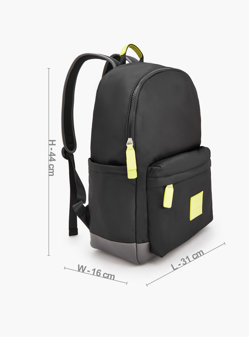 Lee Cooper Logo Applique Backpack with Zip Closure-school-bagsandbackpacks-backpacks-image-5