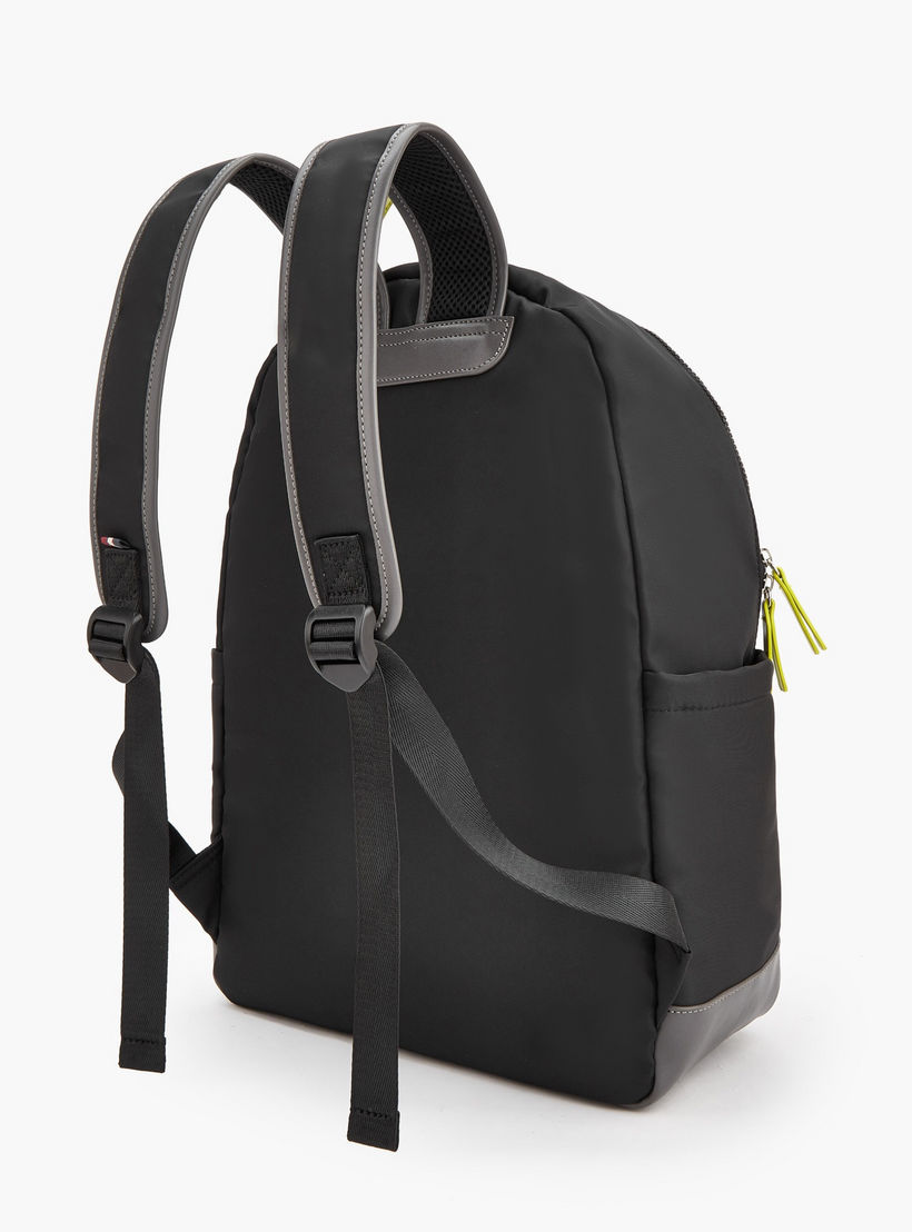 Lee Cooper Logo Applique Backpack with Zip Closure-school-bagsandbackpacks-backpacks-image-7