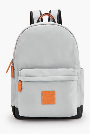Lee Cooper Logo Applique Backpack with Zip Closure-women-bagsandwallets-backpacks-image-1