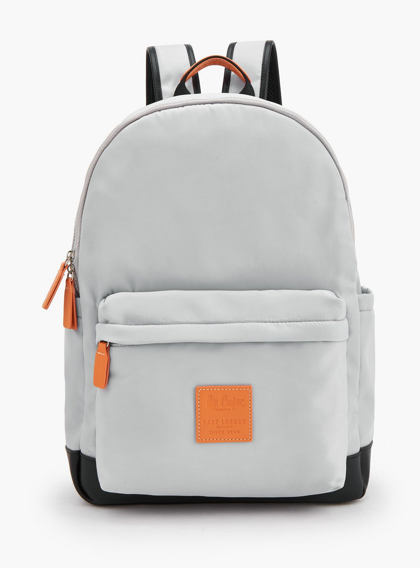 Lee Cooper Logo Applique Backpack with Zip Closure-school-bagsandbackpacks-backpacks-image-1