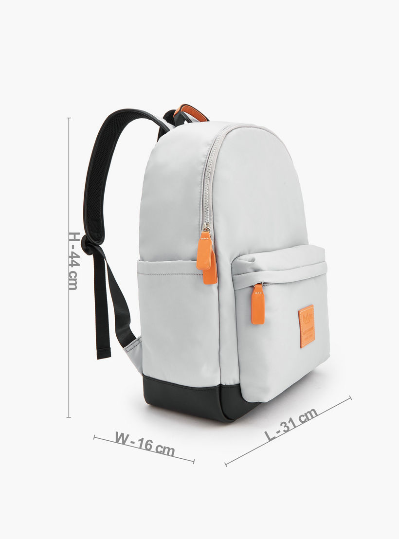 Lee Cooper Logo Applique Backpack with Zip Closure-school-bagsandbackpacks-backpacks-image-5