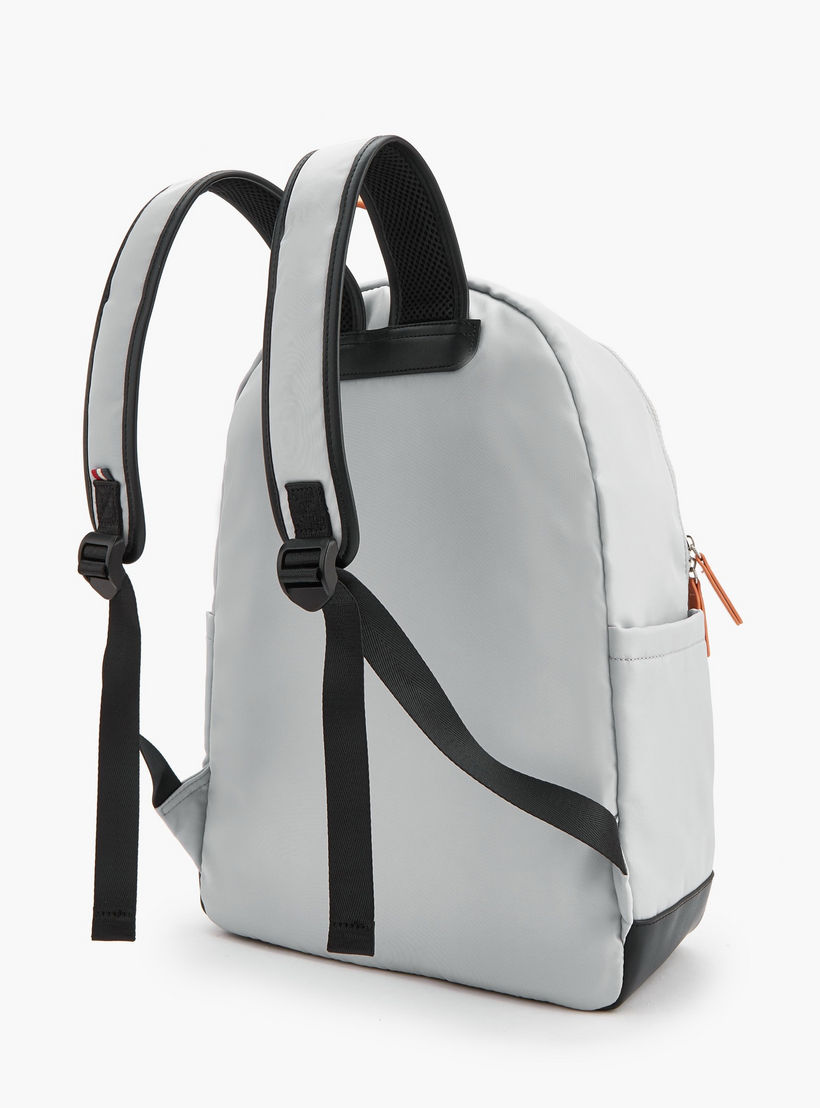 Lee Cooper Logo Applique Backpack with Zip Closure-school-bagsandbackpacks-backpacks-image-7