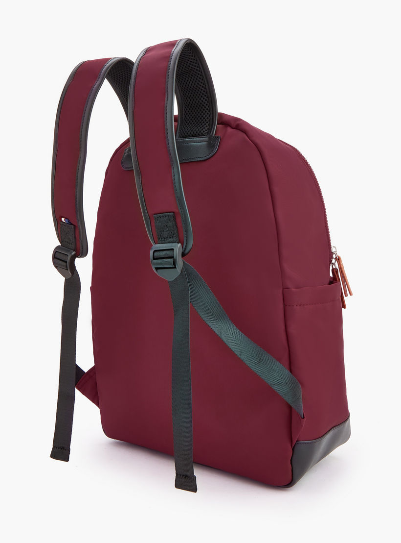 Lee Cooper Logo Applique Backpack with Zip Closure-school-bagsandbackpacks-backpacks-image-5