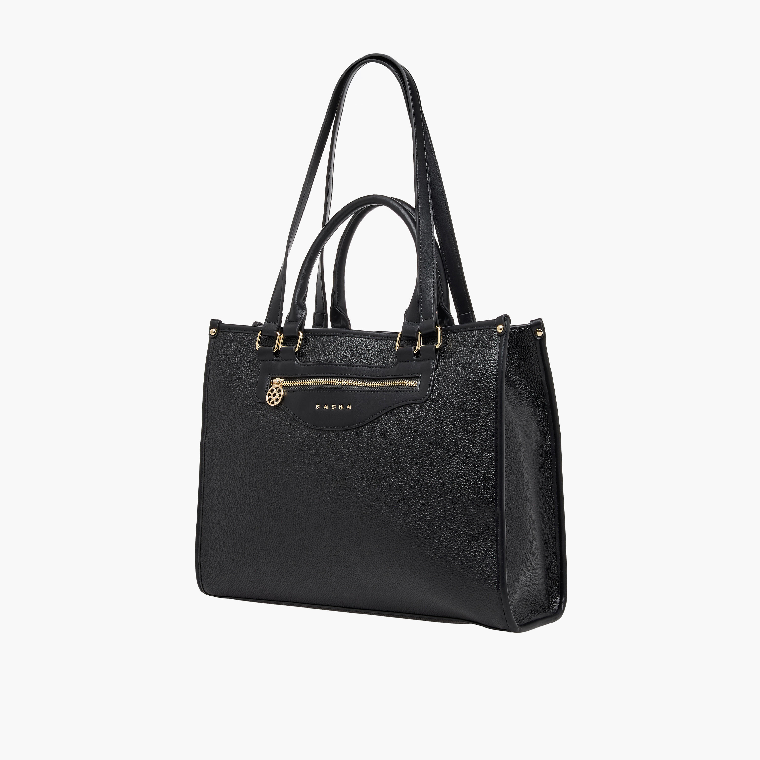 Sasha Textured Tote bag with Zip Closure-women-bagsandwallets-handbags-image-2