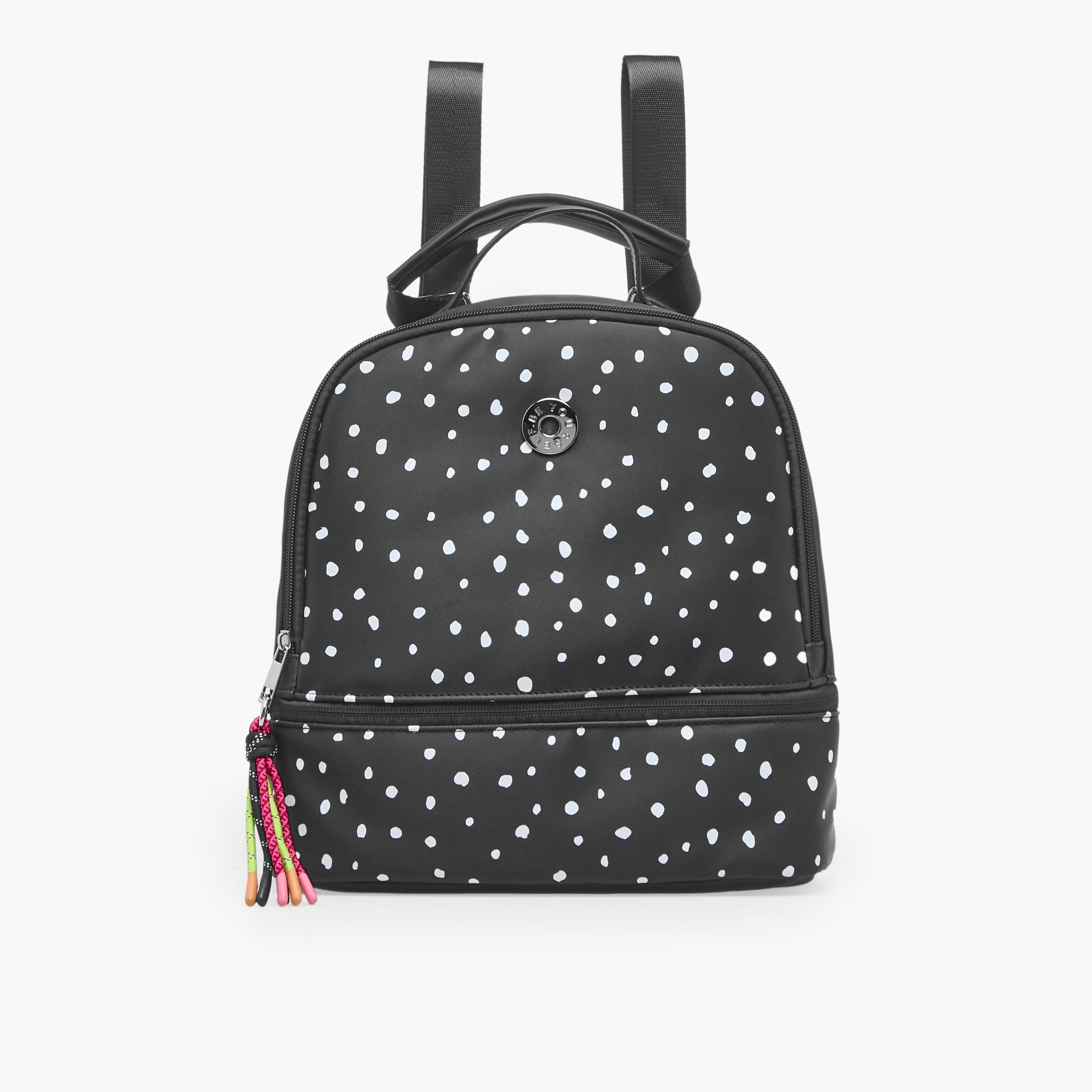 شنطة ظهر بطبعات وسحاب إغلاق من ميستوتس-women-bagsandwallets-backpacks-image-1