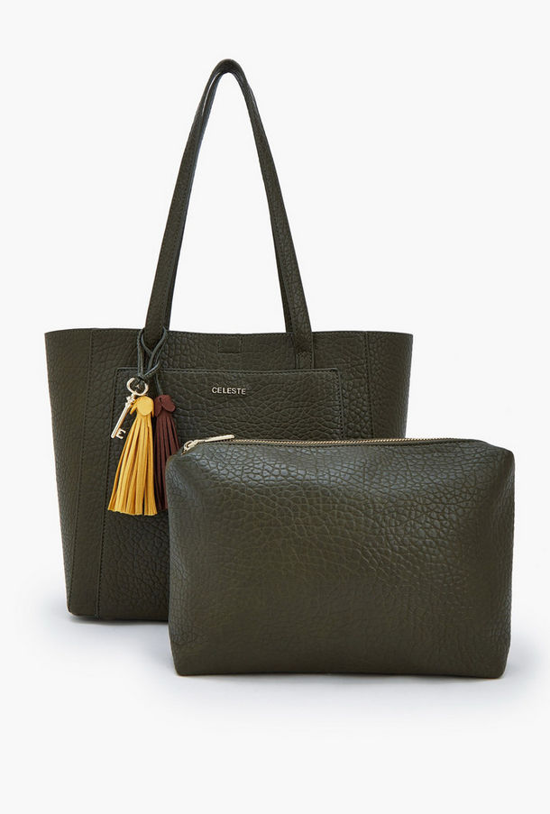 Celeste Textured Tote Bag with Pouch-women-image-1