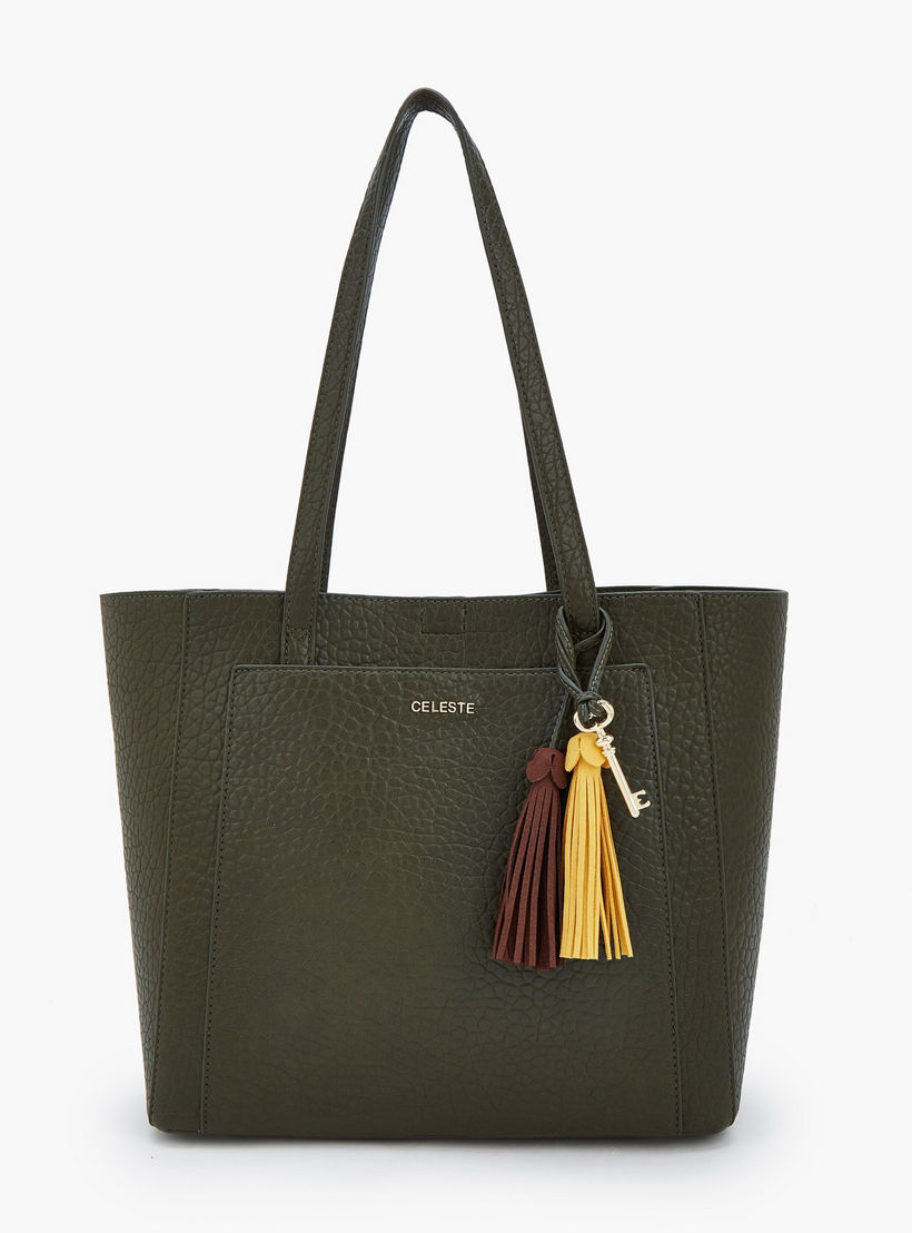 Celeste Textured Tote Bag with Pouch-women-bagsandwallets-handbags-image-2