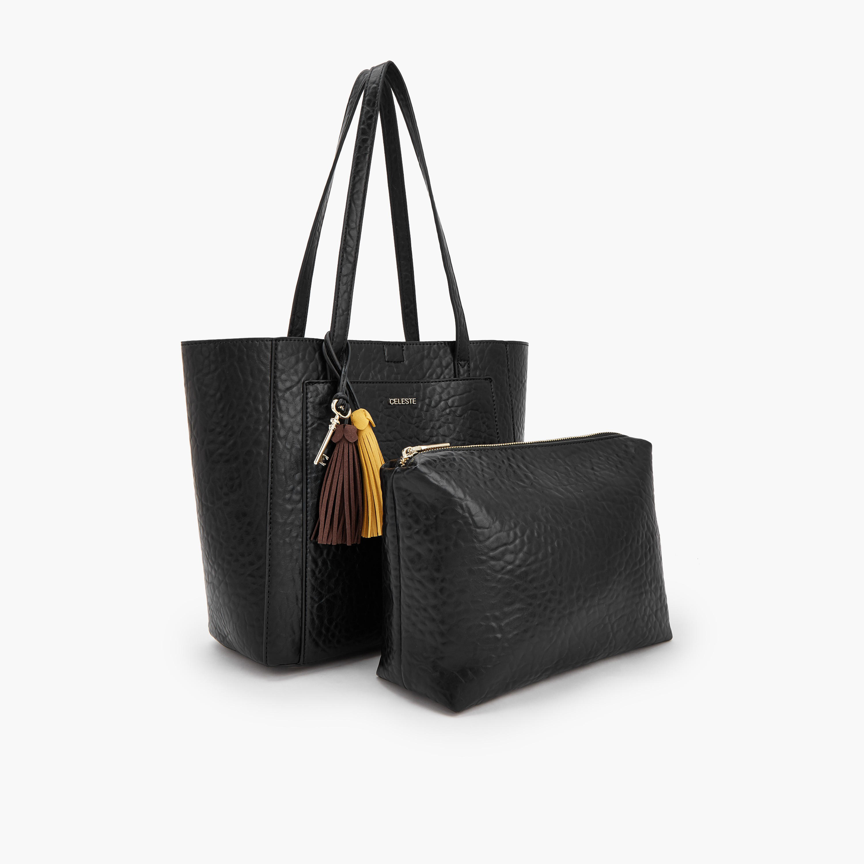 شنطة توتي بارزة الملمس مع شنطة صغيرة من سيليست-women-bagsandwallets-handbags-image-3