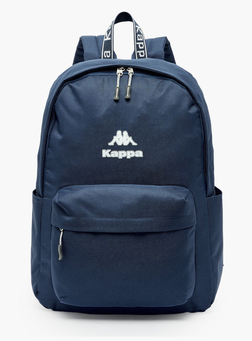 Kappa Logo Print Backpack for Kids 8-13 Years with Adjustable Straps-boys-accessories-bagsandbackpacks-image-1
