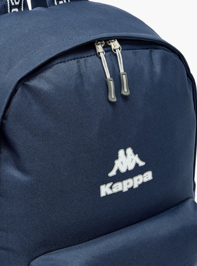 Kappa Logo Print Backpack for Kids 8-13 Years with Adjustable Straps-boys-accessories-bagsandbackpacks-image-3