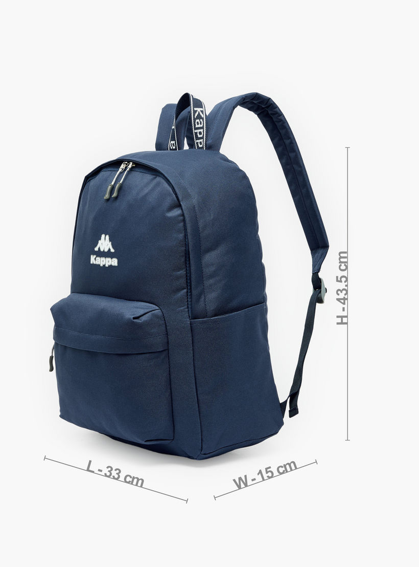 Kappa Logo Print Backpack for Kids 8-13 Years with Adjustable Straps-boys-accessories-bagsandbackpacks-image-6