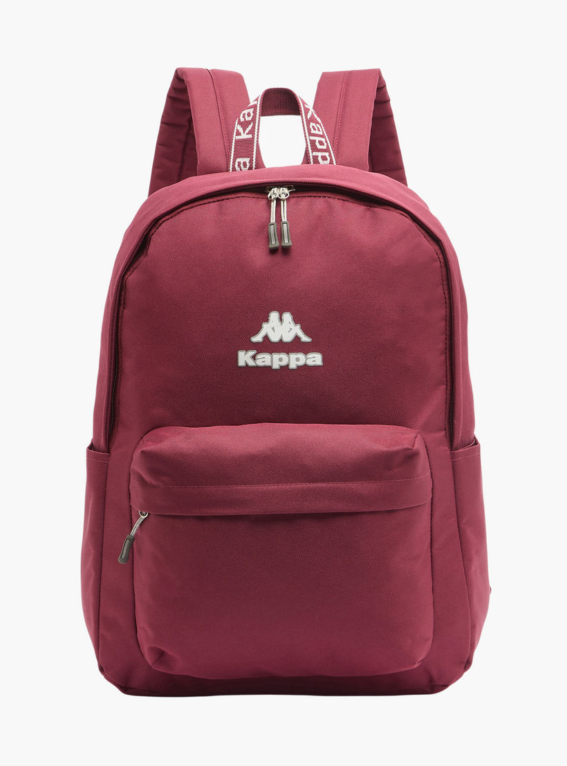 Kappa Logo Print Backpack for Kids 8-13 Years with Adjustable Straps-boys-accessories-bagsandbackpacks-image-1