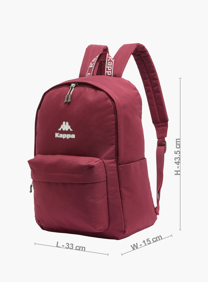 Kappa Logo Print Backpack for Kids 8-13 Years with Adjustable Straps-boys-accessories-bagsandbackpacks-image-6