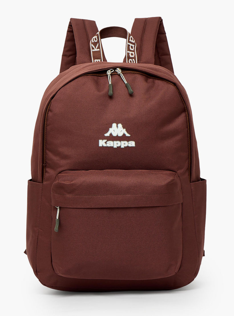 Kappa Logo Print Backpack for Kids 8-13 Years with Adjustable Straps-boys-accessories-bagsandbackpacks-image-1