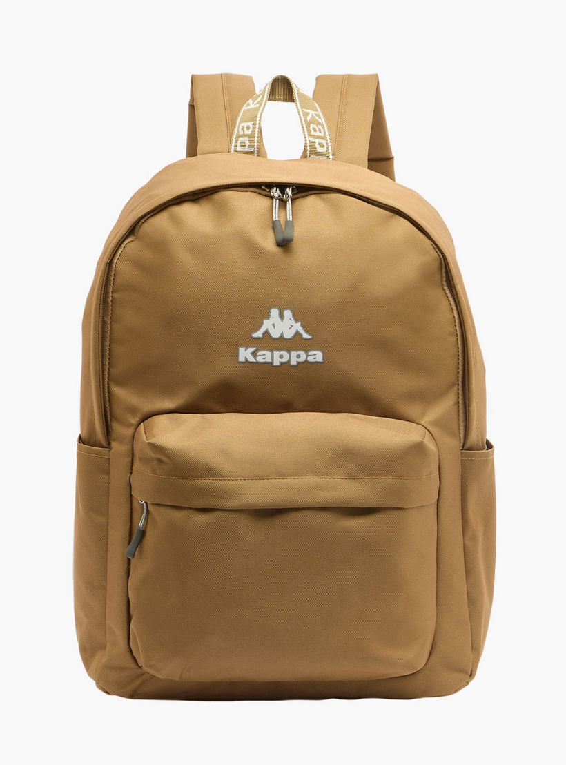 Kappa Logo Print Backpack for Kids 8-13 Years with Adjustable Straps-boys-accessories-bagsandbackpacks-image-1