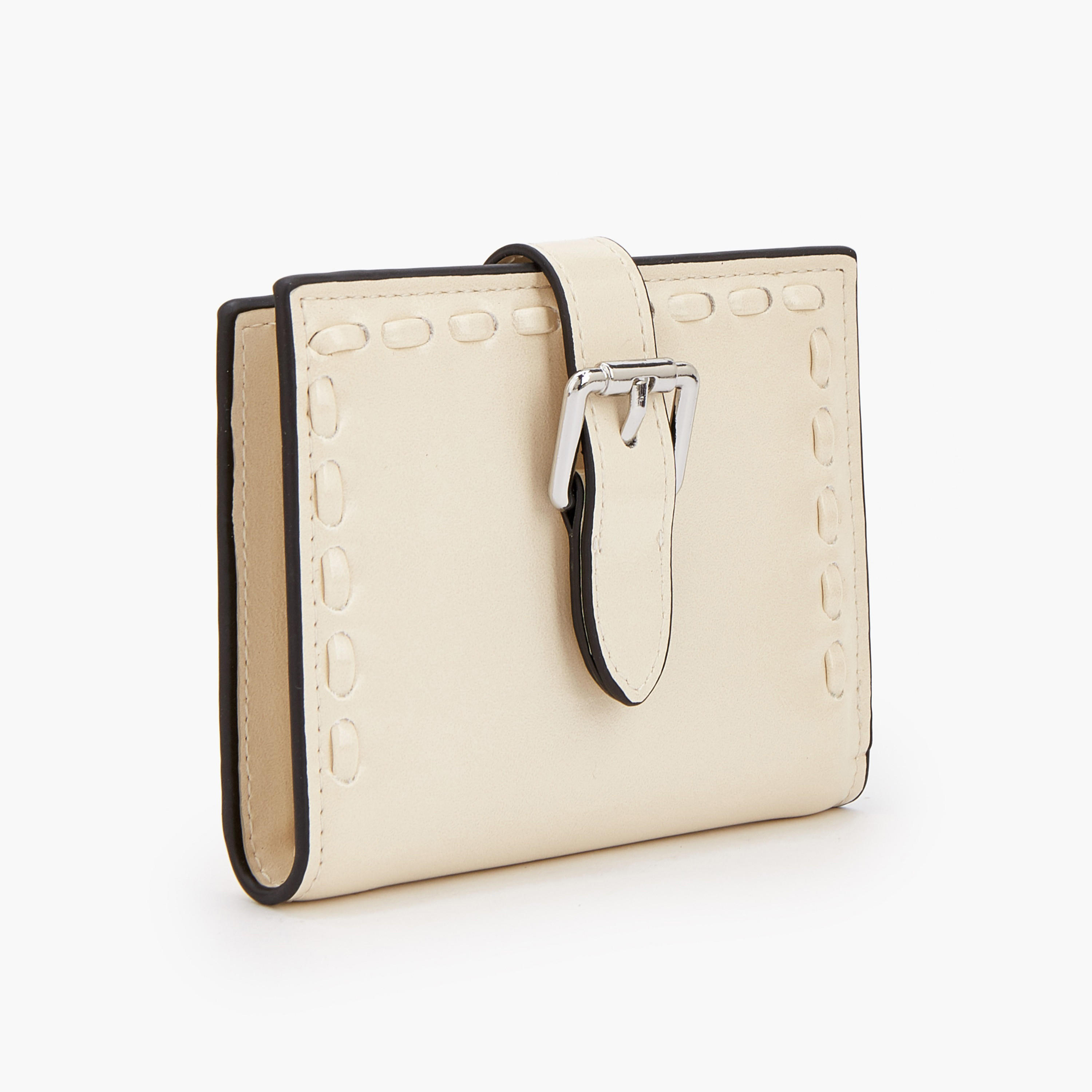 Celeste Stitch Detail Bi-Fold Wallet with Buckle Accent-women-bagsandwallets-wallets-image-3