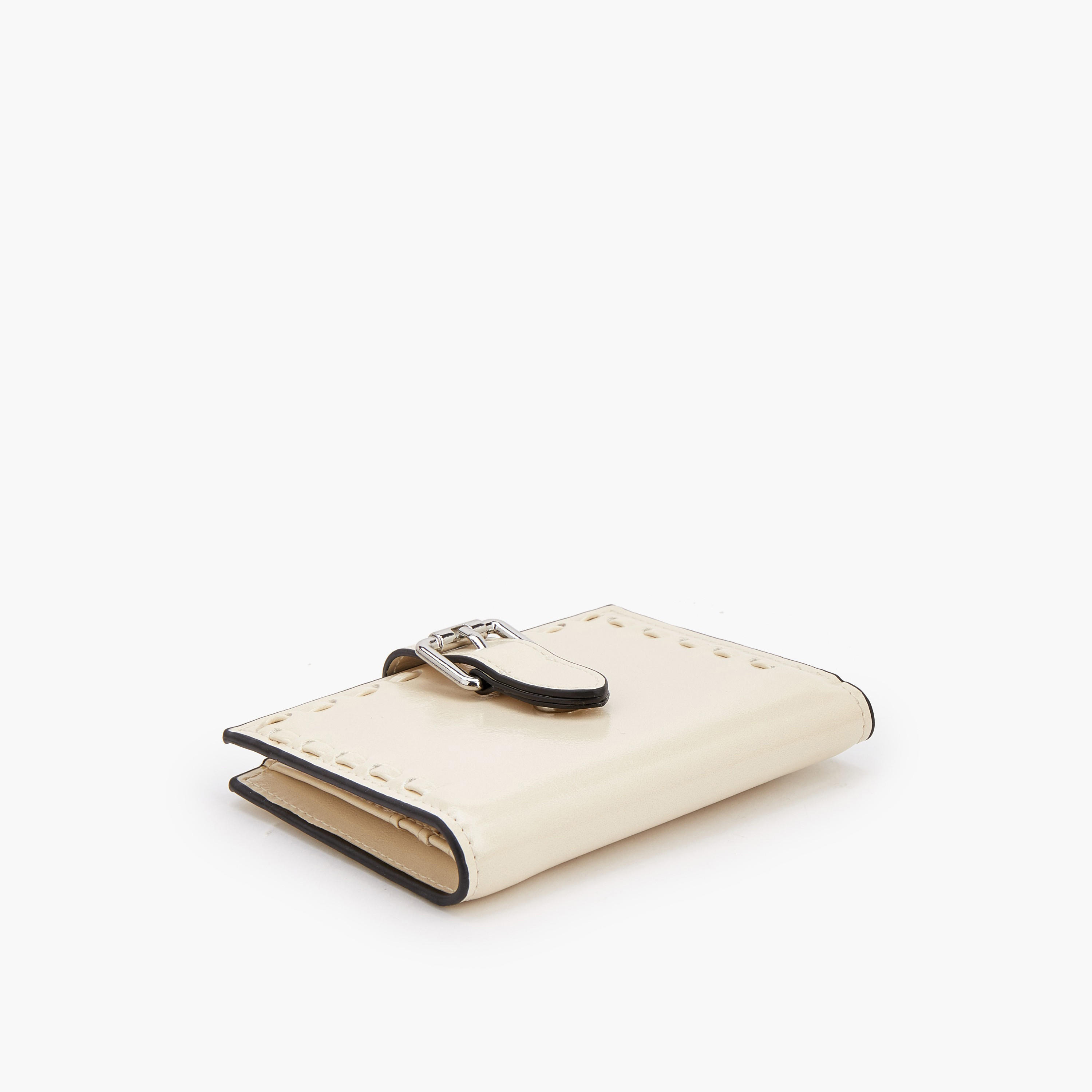 Celeste Stitch Detail Bi-Fold Wallet with Buckle Accent-women-bagsandwallets-wallets-image-4