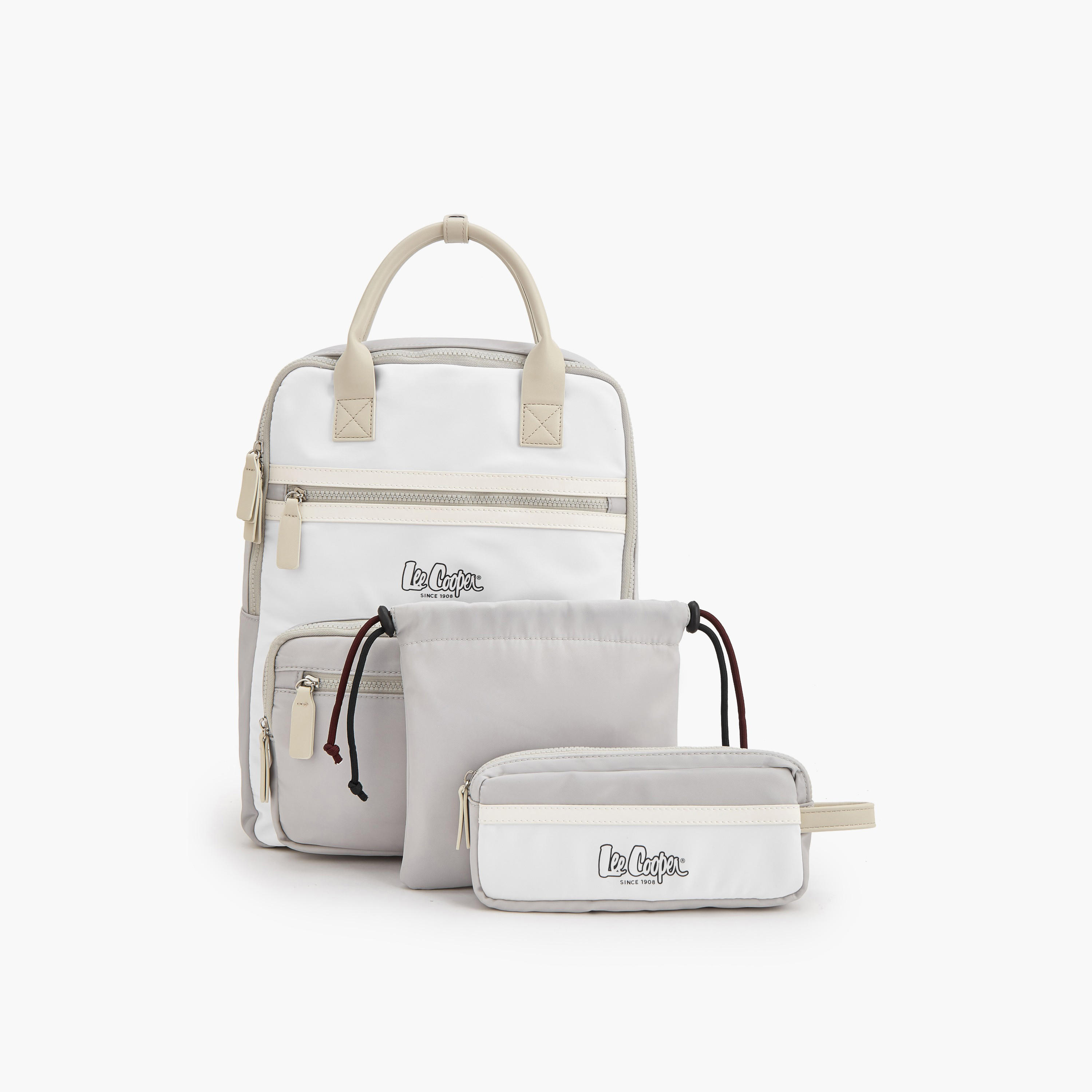 شنطة ظهر بقوالب ملونة مع مقلمة من لي كوبر-women-bagsandwallets-backpacks-image-1