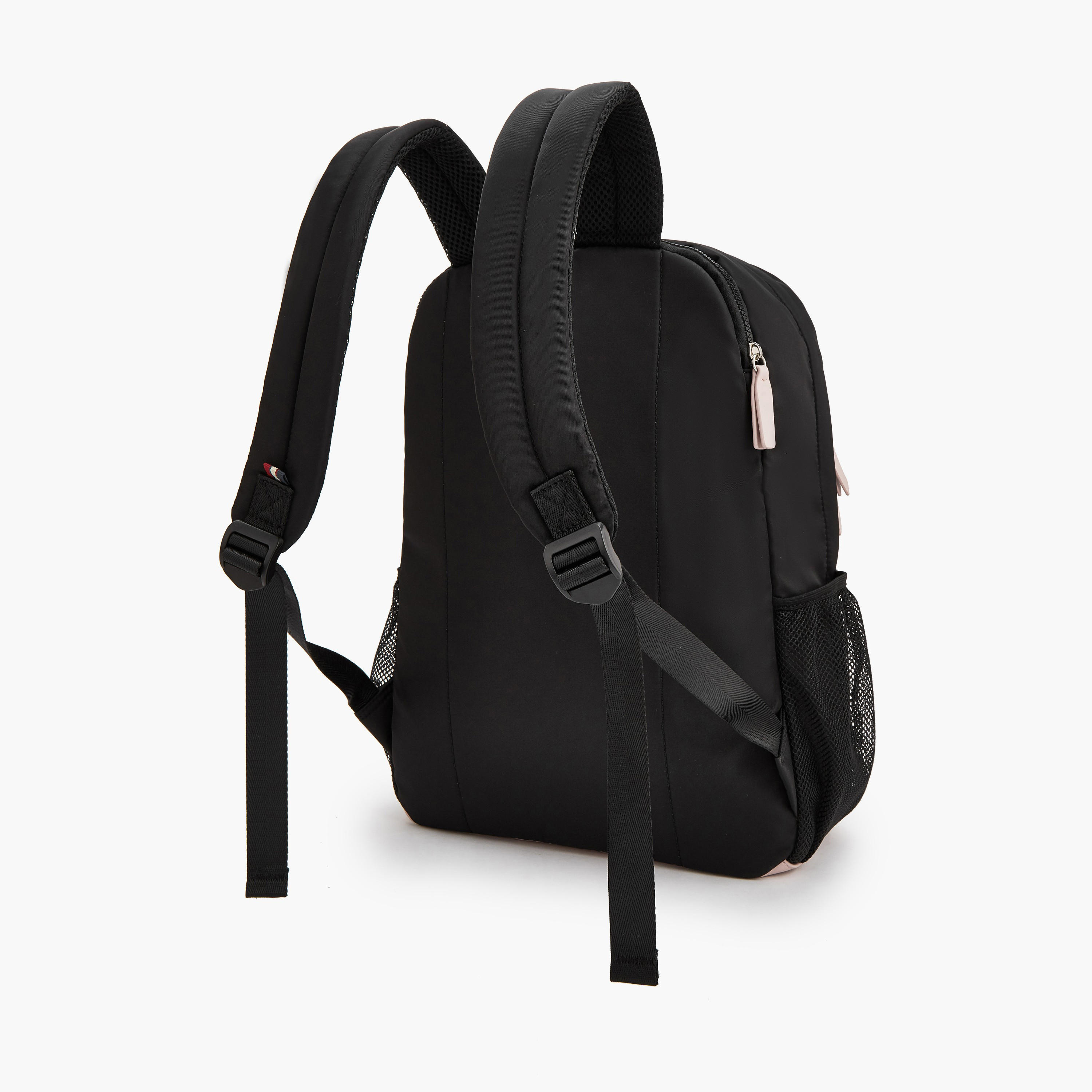 شنطة ظهر بجيب شبكي وطبعات شعار من لي كوبر-women-bagsandwallets-backpacks-image-5