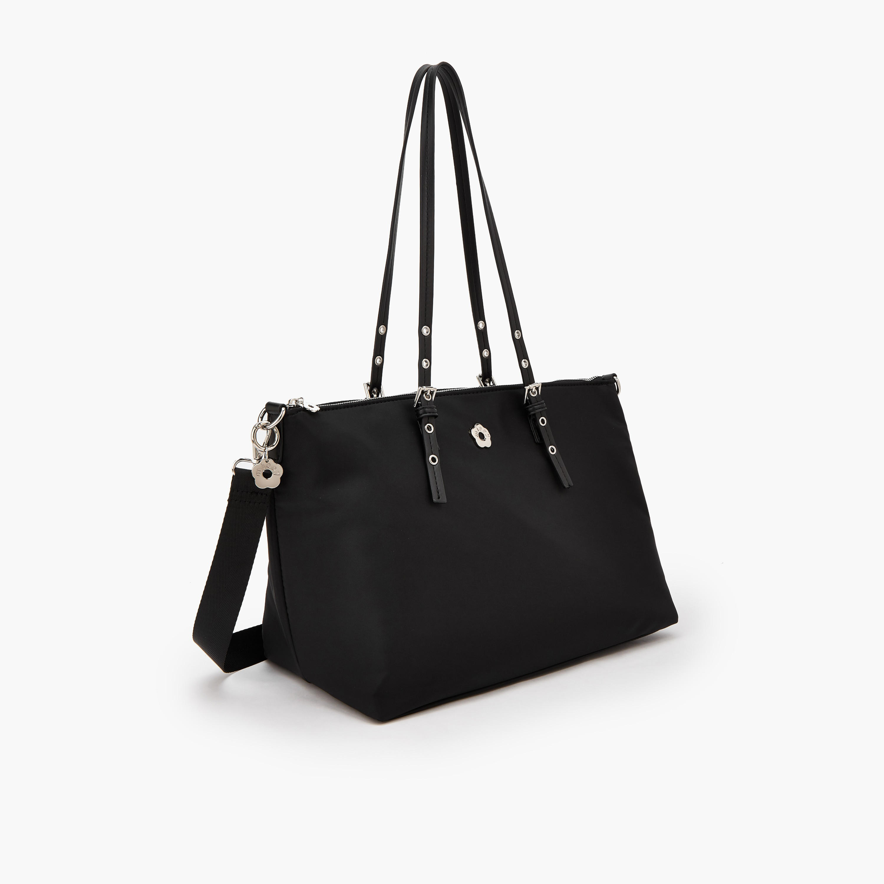 Missy Solid Tote Bag with Zip Closure-women-bagsandwallets-handbags-image-2