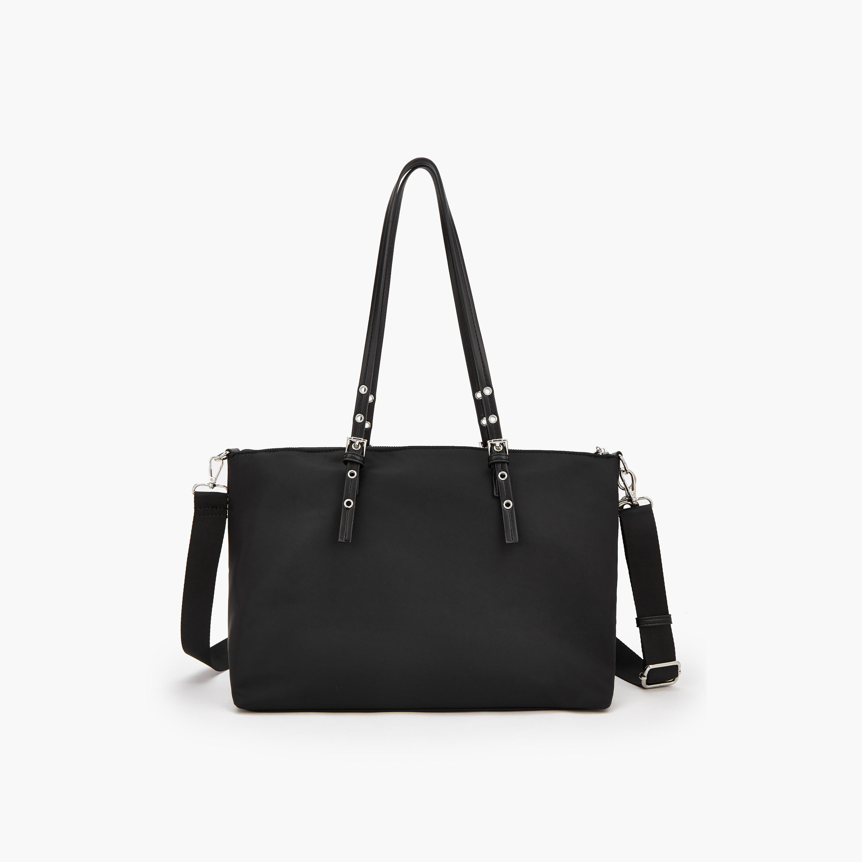 Missy Solid Tote Bag with Zip Closure-women-bagsandwallets-handbags-image-4